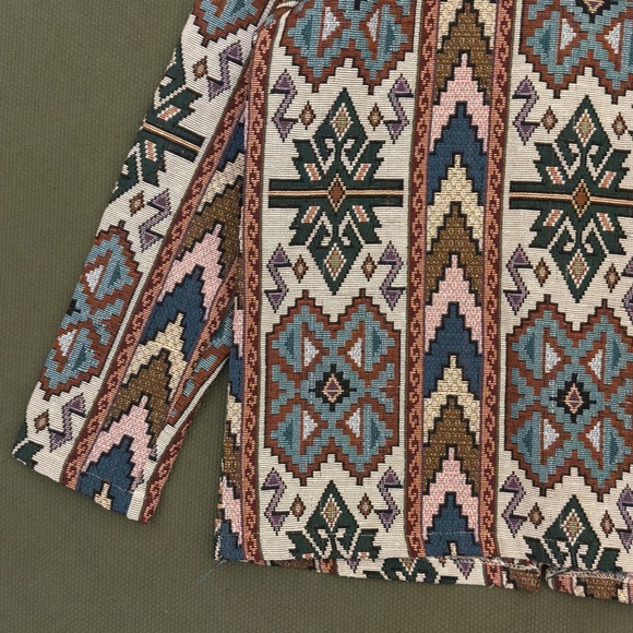 Vintage BonWorth Aztec Tapestry Coat - Picture 9 of 12